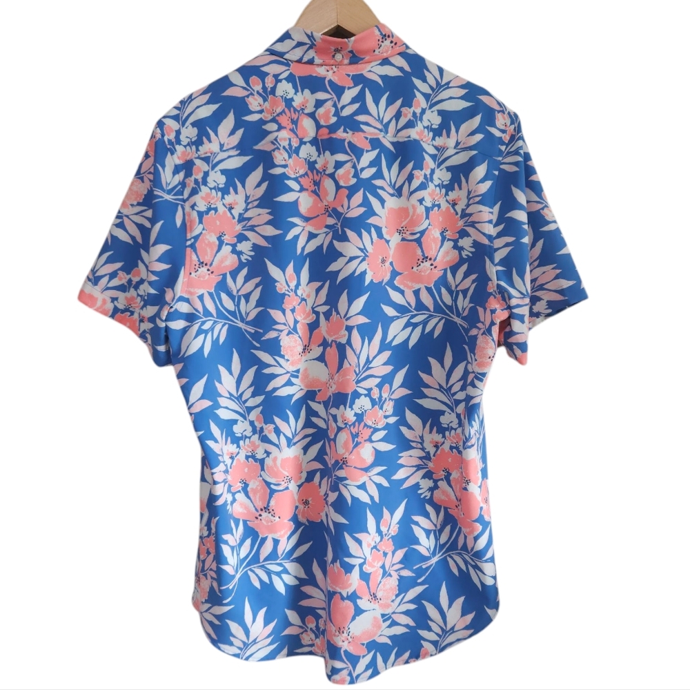Chubbies Pull-Over Half Button-Down Tropical Flor… - image 2